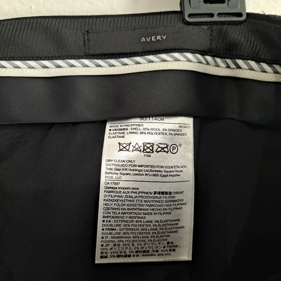 Banana Republic Black Pants Size 14 Avery Wool Blend - Picture 8 of 8